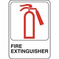 Hillman English White Fire Extinguisher Sign 7 in. H X 5 in. W, 6PK 847114